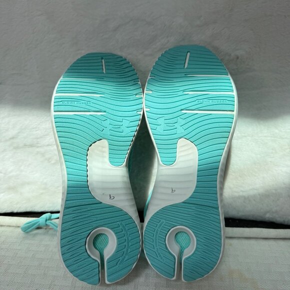 Under Armour Womens Threadborne Blue Running Shoes Size 8.5 Teal/Aqua Mesh - Picture 7 of 8